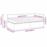 vidaXL Hoekbedframe met matras, 2 stuks, blauw, fluweel