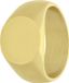 Lucardi Heren Gerecycled stalen goldplated zegelring rond