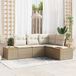 Maison Exclusive - Set de cinq coussins de banc de jardin, beige, en polyrotin