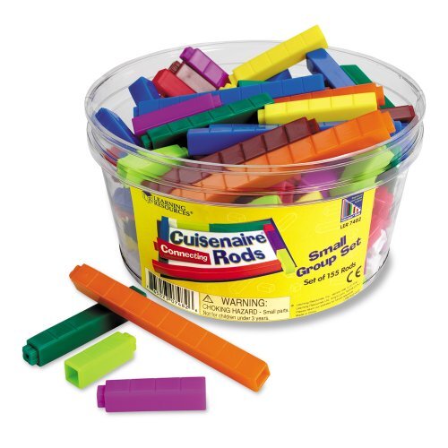 Learning Resources Leermiddelen Interlocking Plastic Cuisenaire Rods Small Group Set (Set van 155)