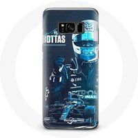 Maniacase Hoesjes voor Samsung Galaxy S8 Formule 1 Valtteri Bottas F1 Racer Zwart