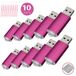 Fenglangrong 10 PAKC USB Flash Drive USB 2.0 Memory Stick Pen Drive rose 1 GB