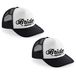 Bellatio Decorations Bride Squad 8x stuks zwart vrijgezellenfeest snapback cap/ truckers pet script dames
