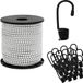vidaXL Bungee koorden met haken 6 mm zwart en wit PP en rubber