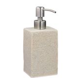 Merkloos Relaxdays Zeeppompje - 200 ml - Navulbaar - Polyresin - RVS - Beige