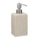 Merkloos Relaxdays Zeeppompje - 200 ml - Navulbaar - Polyresin - RVS - Beige