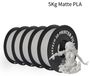 PLA filament d'imprimante 3D - 1,75 mm - Bobine de 5 kg - Surface mate - Emballé sous vide - 343 mètres - Blanc
