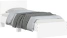 vidaXL Bedframe met Hoofdbord Wit Bewerkt Hout