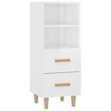vidaXL Dressoir Hoogglans Wit 34,5x34x90 cm