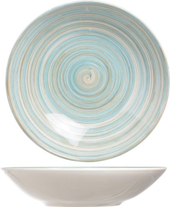 Cosy & Trendy Turbolino Diep Bord - Ø 21 cm - Blauw - Set van 6