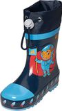 PLAYSHOES Regenlaarzen 'Die Maus Weltraum' marine / lichtblauw / oranje / roestrood