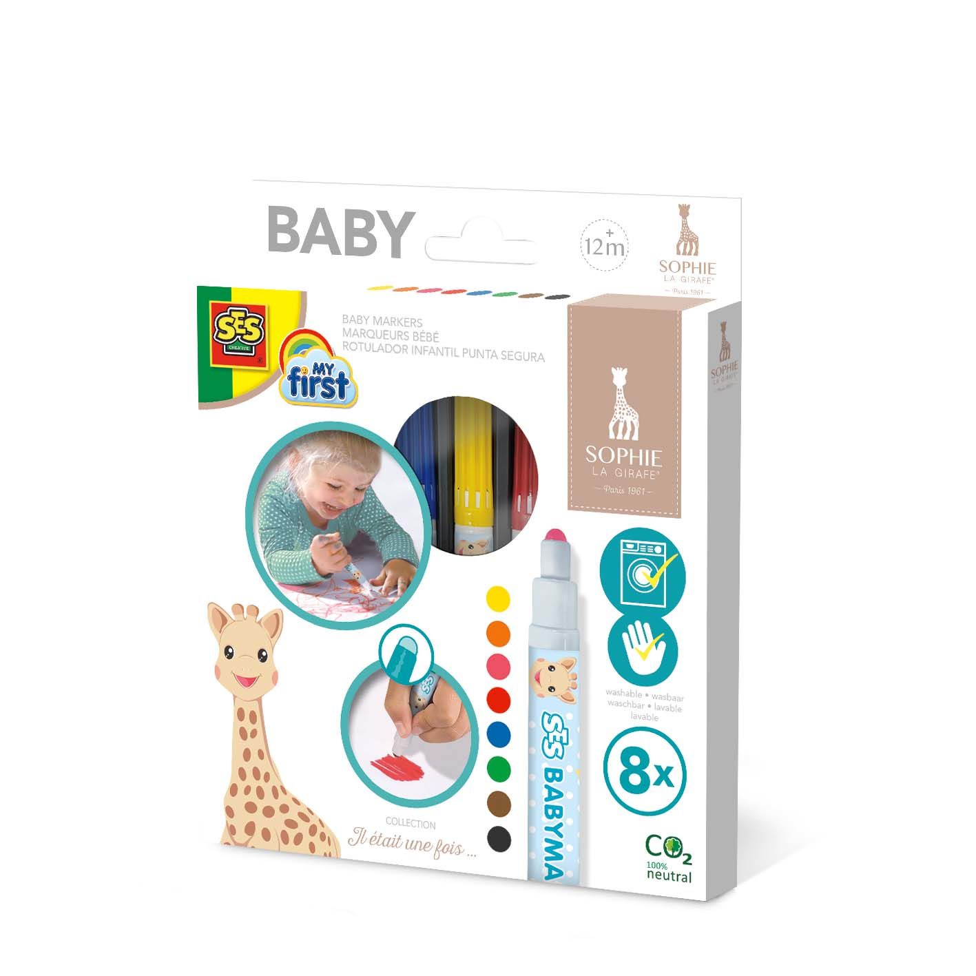 SES Creative My First Sophie la girafe Babymarkers - 8 stuks