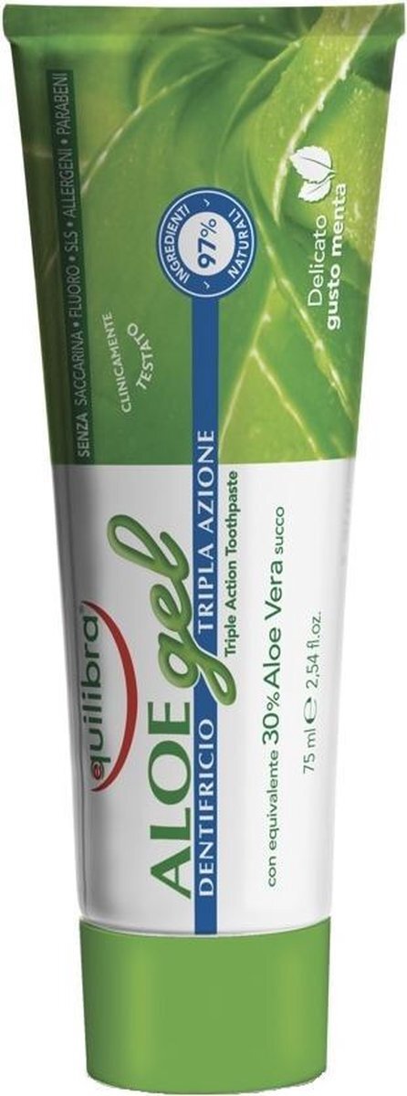 Equilibras Equilibra - Aloe Gel Triple Action Toothpaste Paste In Teeth About Action Aloe Vera 75Ml