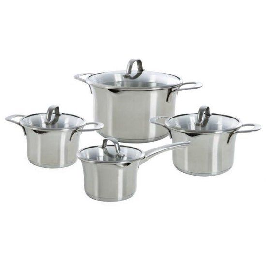 BK Wave 4-delige Pannenset - RVS - Geschikt voor Alle Warmtebronnen