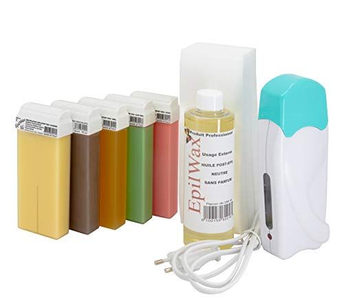 Epilwax S. A. S Solo Haarverwijderingsset, Compleet, Was, Verschillende Geuren Met Rollers, Groot Model Voor Benen/Oksel/Lichaam, 1 Stuk, 250 Ml