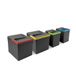 Emuca Recyclingcontainer voor keukenlade Recycle met geurdicht deksel, Hoogte 216mm, 2x12liter, 2x6l