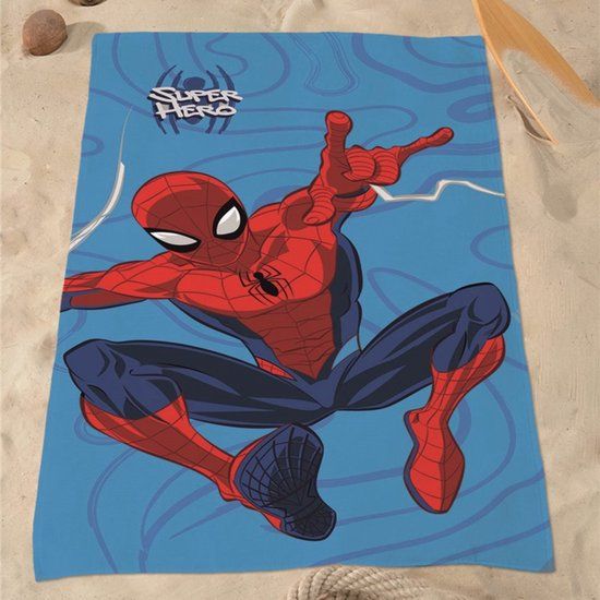 4KidsOnly Spiderman strandlaken Super Hero 70 x 140 cm katoen
