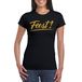 Bellatio Decorations Feestkleding T-shirt voor dames - zwart - glitter goud - Glitter en Glamour XXL