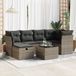 Maison Exclusive - Ensemble de meubles de jardin 7 pièces avec canapé et coussins, gris, en polyrotin