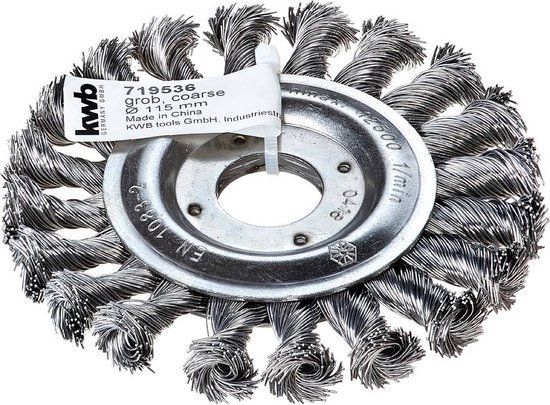 KWB AGGRESSO-FLEX ® schijfborstel voor haakse slijper - Ø 115 mm - Grof - Gevlochten HSS staaldraad - Asgat Ø 22 mm - 719536