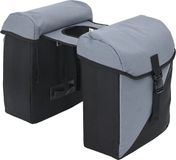 vidaXL Dubbele Fietstas Polyester Grijs en Zwart 31,5 x 15,5 x 40 cm