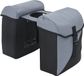 vidaXL Dubbele Fietstas Polyester Grijs en Zwart 31,5 x 15,5 x 40 cm