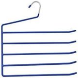MSV 246 kleerhangers voor broeken, 5 stangen, metaal, grijs - 33 x 33 x 8 cm