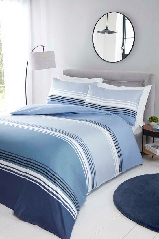 So Soft dekbedovertrek Chicago - Blauw - 200x200 cm - Microvezel - 2-persoons