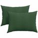 vidaXL - Zitkussens - 2 stuks - Donkergroen - 70 x 50 cm - Corduroy stof