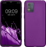 kwmobile telefoonhoesje geschikt voor Motorola Moto E13 - Hoesje voor smartphone - Back cover in metallic paars