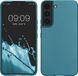 kwmobile telefoonhoesje geschikt voor Samsung Galaxy S22 - Hoesje voor smartphone - Back cover in Metallic carabisch blauw