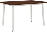 vidaXL Eettafel Massief Acaciahout Donkerbruin en Wit 120 x 70 x 75 cm