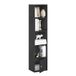 Furinno Luder Boekenkast met 5 niveaus en opbergkast met 1 deur, zwart hout