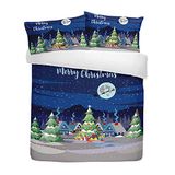 Bedlam Lichtgevend beddengoed met kerstmotief, meerkleurig, 52% polyester, 48% katoen, meerkleurig, single, W135cm x L200cm (donsovertrek), W50cm x L75cm (Pillow Case)