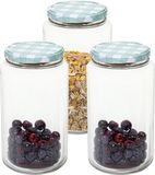 Hega Hogar Weckpot/voorraadpot Classico - 3x - 1500 ml - Kunststof - Groen