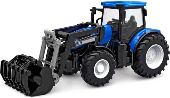 Kids Globe Tractor radiografisch bestuurbaar 2.4 GHz 27 cm blauw zwart