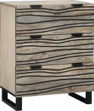 vidaXL Dressoir Wit Massief Mangohout 60 x 33.5 x 75 cm