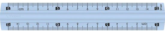 Maped Office Schoolliniaal 15 cm Blauw;Transparant