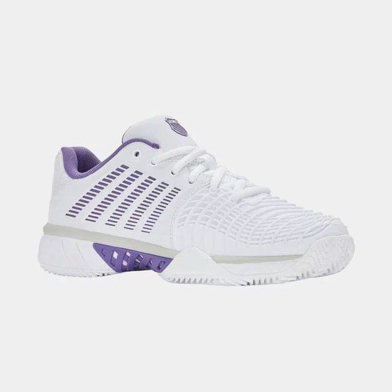 K-Swiss Express Light 3 Clay Dames Tennisschoen Wit Paars