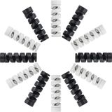 Selected by GSMpunt.nl Flexibele Siliconen Kabelbeschermers 12 Pack Zwart en Wit