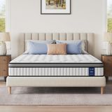 Matelas Hybride, 120x190 cm, 22 cm Ressorts ensachés