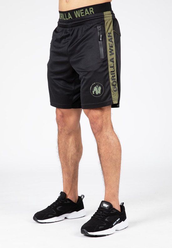 Gorilla Wear Atlanta Shorts - Men - Black/Green - 4XL