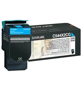 Lexmark C544X2CG Cyaan Tonercartridge - 4000 Pagina's