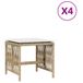vidaXL Tuinkrukken - Set van 4 - Poly Rattan - Beige