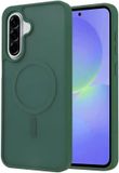 Selected by GSMpunt.nl Hoesje voor Samsung Galaxy A56 – Hybrid Back Cover - Compatible met MagSafe – Schokabsorberend TPU & Hard PC – Matte Semi Transparante Beschermhoes Groen