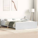 vidaXL Bedframe met hoofd- en voeteneinde wit 120x200 cm