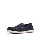 Clarks Flexway Step mocassinzool voor heren, Navy Suede, 41 EU