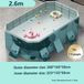 Piscine - Piscine rectangulaire pliable - Modèle B, 2,6 mètre