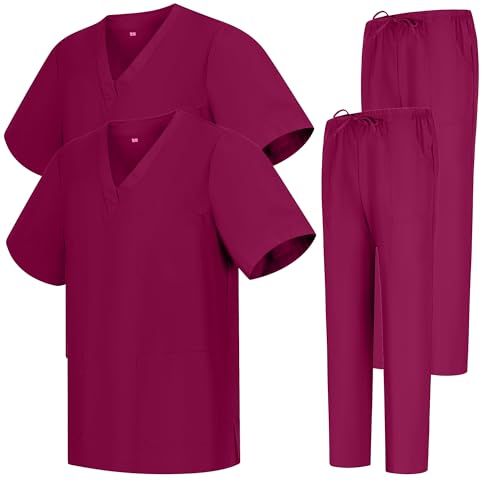 MISEMIYA Sanitaire Pyjama Set - 2-6801-6802 - Kastanjebruin - XXL (Set van 2)