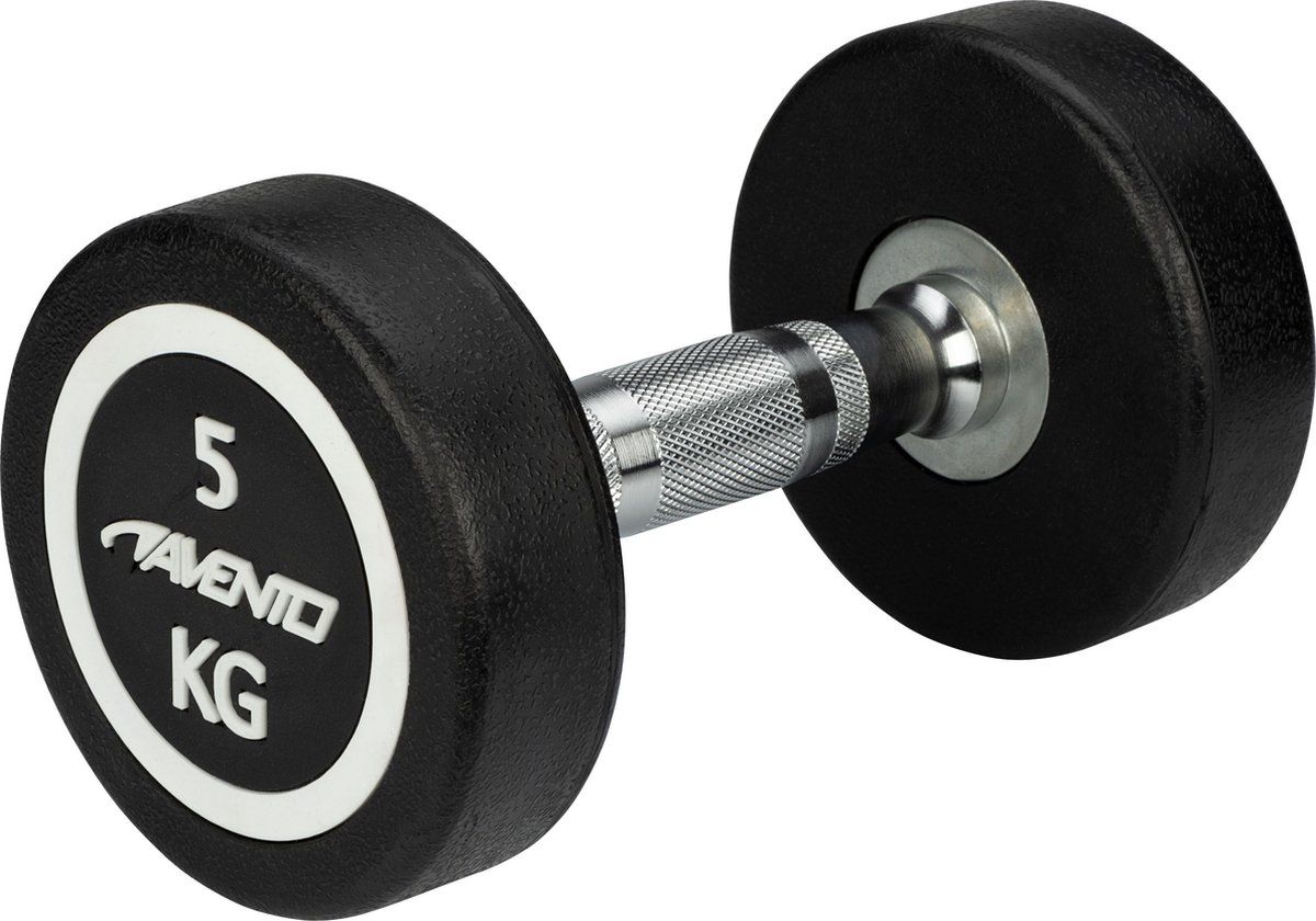 Avento Dumbbell - 5 kg - Zwart/Staal